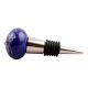 Navy Blue Leaf Floral Ceramic Wine Stopper